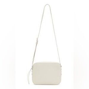 Allsaints Captain Leather Square Crossbody Bag, Bone